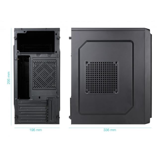 TooQ - Caja Minitorre Micro-ATX “DODEKA ULTRA” Negra