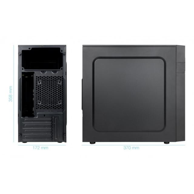 TooQ - Caja Minitorre Micro-ATX “ISOBOX ULTRA”, Negra
