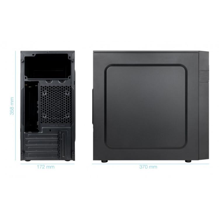 TooQ - Caja Minitorre Micro-ATX “ISOBOX ULTRA”, Negra