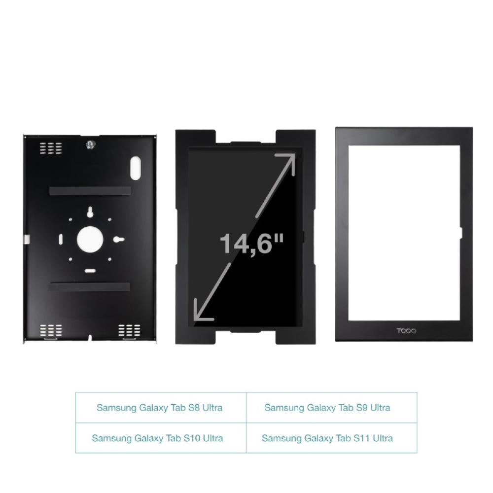 TooQ - Marco Antirrobo para Tablets de 14,6”, Negro