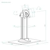 TooQ - Soporte de Mesa para Marco Antirrobo Tablet