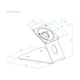 TooQ - Soporte de Mesa o Pared para Marco Antirrobo Tablet