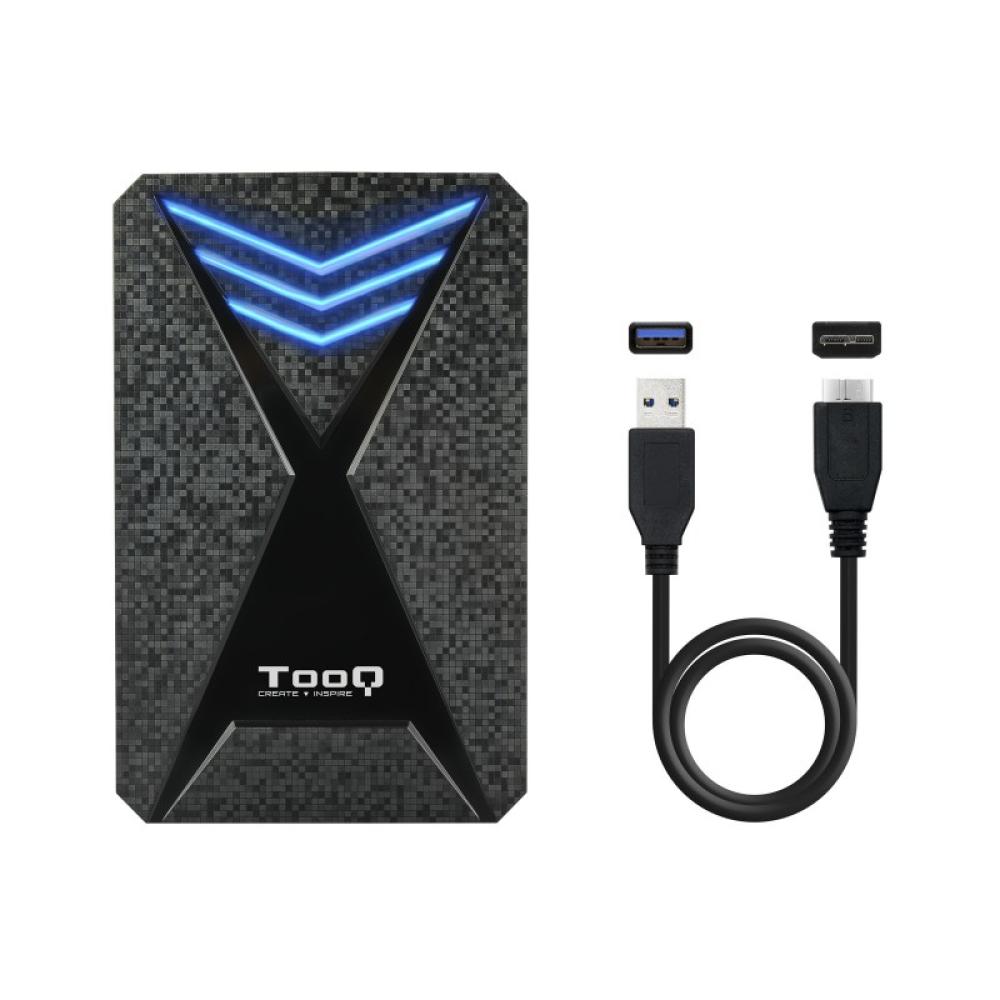 TooQ - TQE-2550BL caja para disco duro externo Carcasa de disco duro/SSD Negro 2.5"