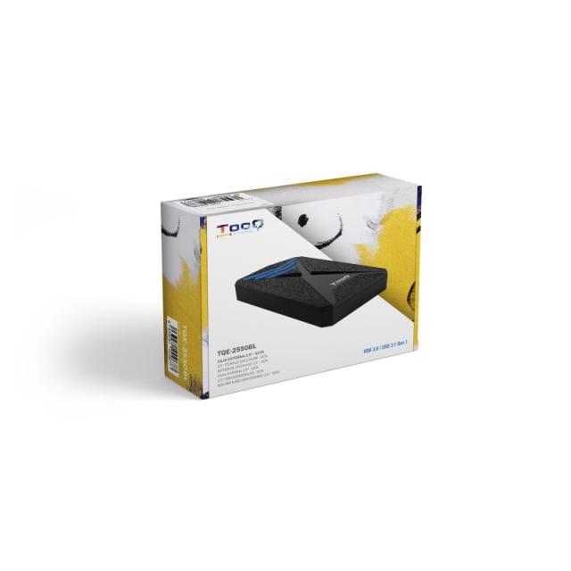 TooQ - TQE-2550BL caja para disco duro externo Carcasa de disco duro/SSD Negro 2.5"