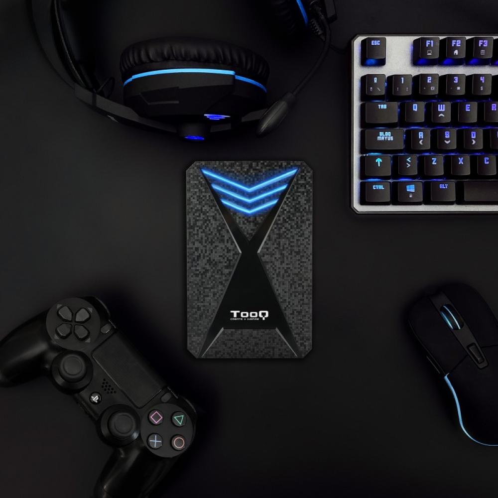 TooQ - TQE-2550BL caja para disco duro externo Carcasa de disco duro/SSD Negro 2.5"