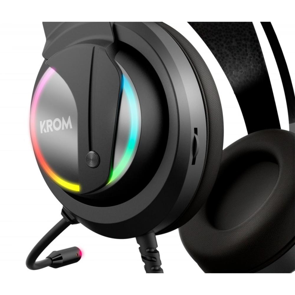 Krom - Kappa Auriculares Diadema Conector de 3,5 mm Negro