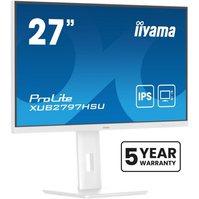 iiyama - ProLite XUB2797HSU-W2 pantalla para PC 68,6 cm (27") 1920 x 1080 Pixeles Full HD LED Blanco