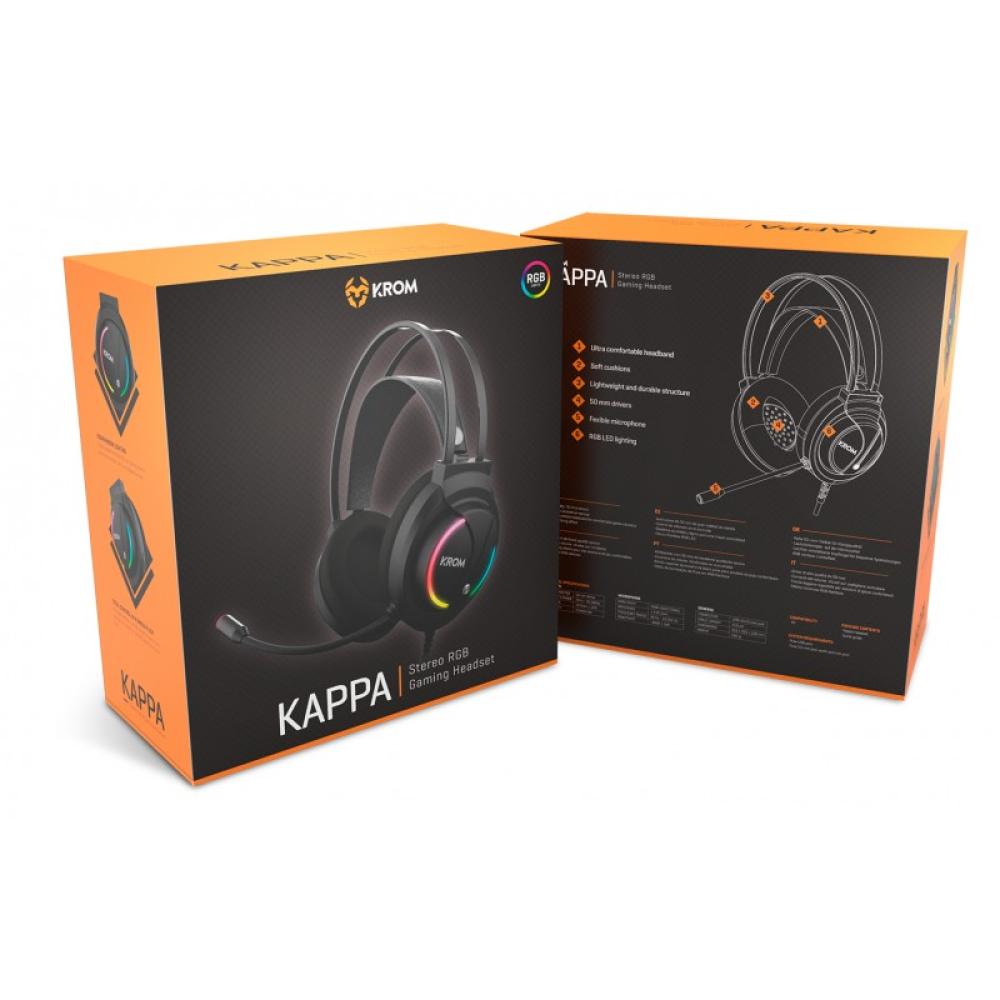 Krom - Kappa Auriculares Diadema Conector de 3,5 mm Negro