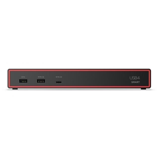 Lenovo - ThinkPad USB4 Smart Dock 5500 Alámbrico Negro