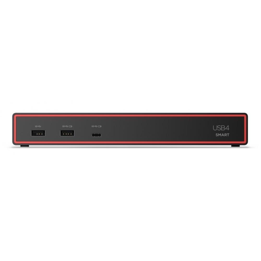 Lenovo - ThinkPad USB4 Smart Dock 5500 Alámbrico Negro