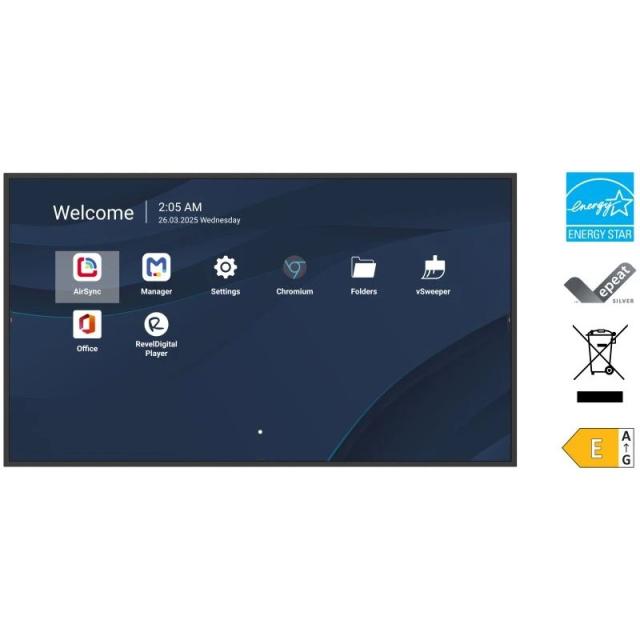 Viewsonic - CDE5514-2C pantalla de señalización Pantalla plana para señalización digital 139,7 cm (55") LCD Wifi 500 cd / m² 4K