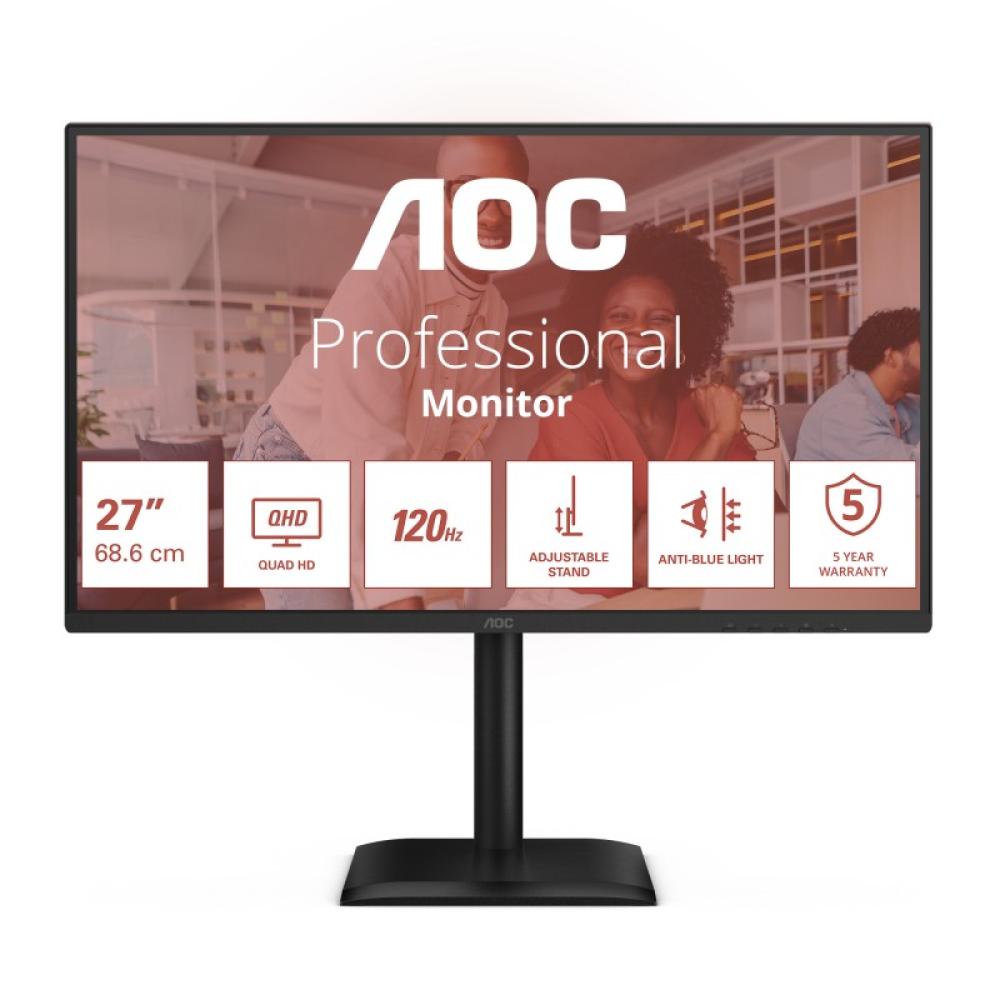 AOC - E4 Q27E4CV pantalla para PC 68,6 cm (27") 2560 x 1440 Pixeles Quad HD LED Negro