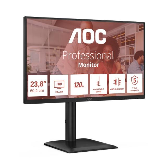 AOC - E4 24E4CV pantalla para PC 60,5 cm (23.8") 1920 x 1080 Pixeles Full HD LED Negro