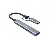 Equip - 128969 hub de interfaz USB 3.2 Gen 1 (3.1 Gen 1) Type-C 5000 Mbit/s Gris