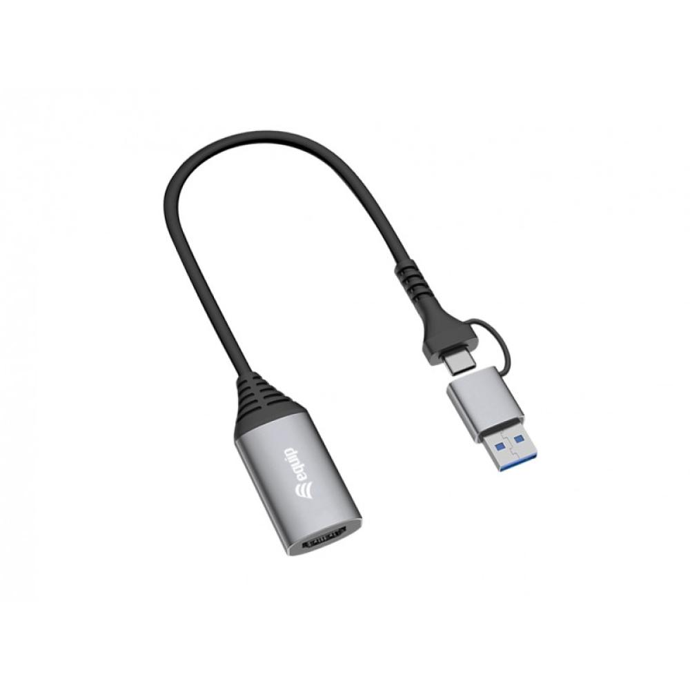 Equip - 133498 Adaptador gráfico USB 1920 x 1080 Pixeles Gris