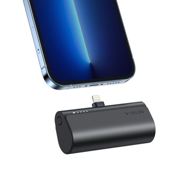 VEGER - PlugOn-L VG-W0556P PowerBank plug-on 5000mah PD20W Lightning connector built-in