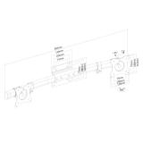 Neomounts - FPMA-CB100BLACK Adaptador para doble barra transversal de brazo de monitor 10-27"