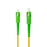 Nanocable - Cable de Fibra Óptica SC/APC a SC/APC Monomodo Simplex LSZH, Amarillo, 3 m