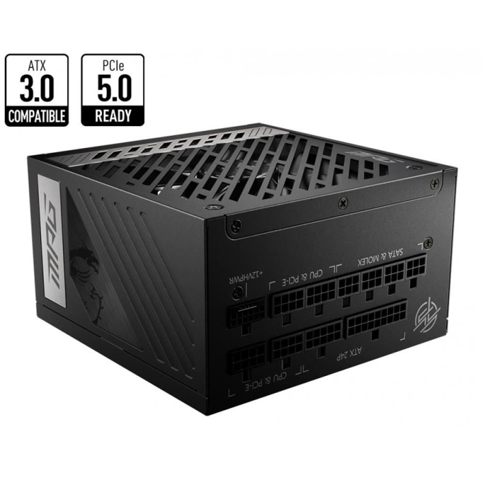 MSI - MPG A850G PCIE5 unidad de fuente de alimentación 850 W 24-pin ATX ATX Negro