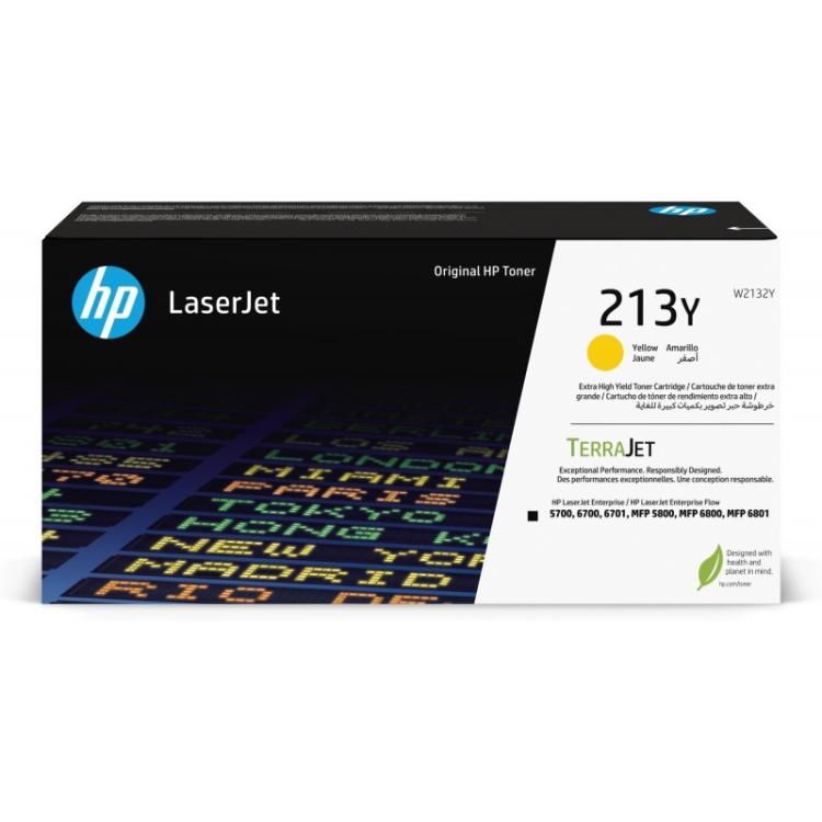 HP - Cartucho de tóner Original LaserJet 213Y de capacidad superior amarillo