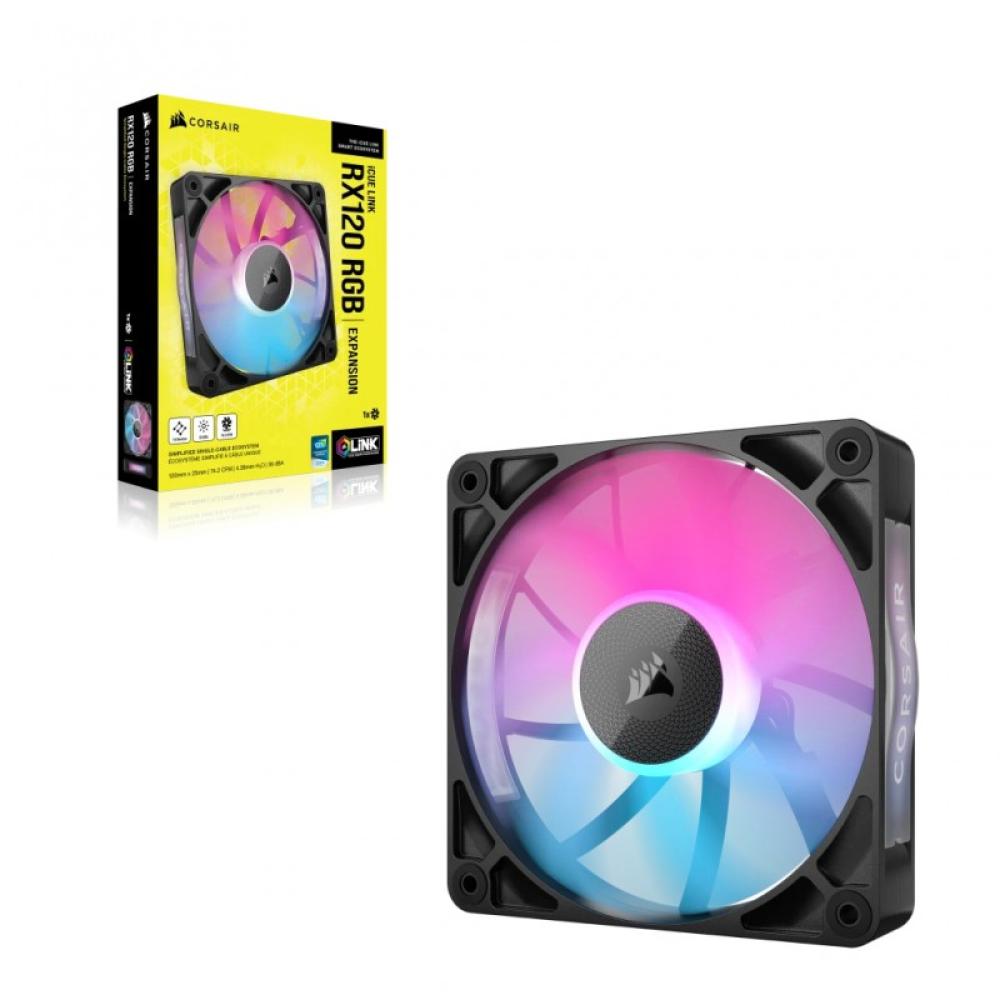 Corsair - iCUE LINK RX120 RGB Carcasa del ordenador Ventilador 12 cm Negro 1 pieza(s)