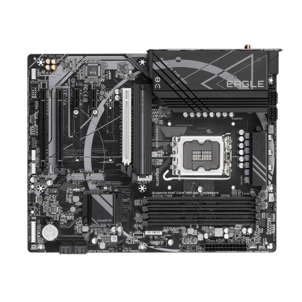 GIGABYTE - Z790 EAGLE AX Placa base - Soporta CPUs Intel Core de 14ª generación, VRM digital de 12+1+1 fases, hasta 7600MHz DDR5