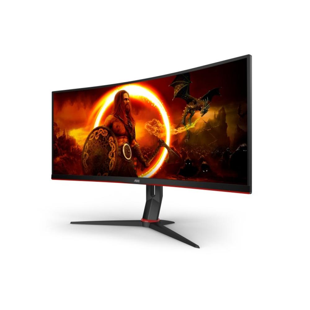 AOC - G2 CU34G2XP pantalla para PC 86,4 cm (34") 3440 x 1440 Pixeles UltraWide Quad HD LED Negro, Rojo