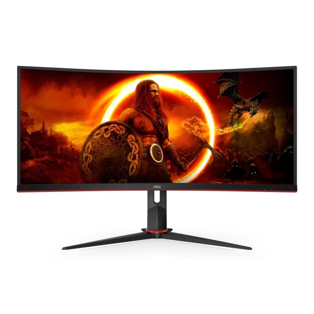 AOC - G2 CU34G2XP pantalla para PC 86,4 cm (34") 3440 x 1440 Pixeles UltraWide Quad HD LED Negro, Rojo