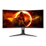 AOC - G2 CU34G2XP pantalla para PC 86,4 cm (34") 3440 x 1440 Pixeles UltraWide Quad HD LED Negro, Rojo