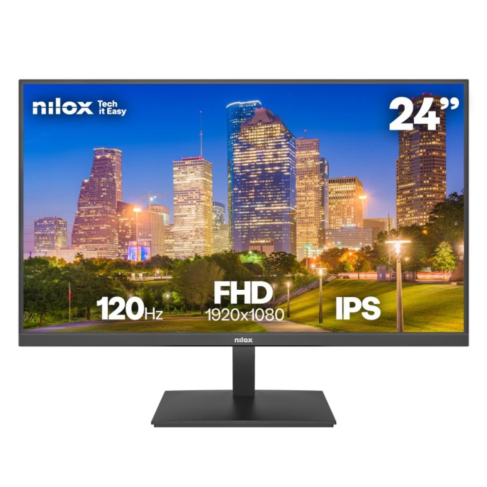 Nilox - MONITOR 24 IPS 120 HZ HDMI Y DP pantalla para PC 61 cm (24") 1920 x 1080 Pixeles Full HD Negro