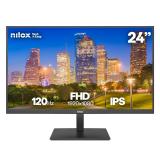 Nilox - MONITOR 24 IPS 120 HZ HDMI Y DP pantalla para PC 61 cm (24") 1920 x 1080 Pixeles Full HD Negro