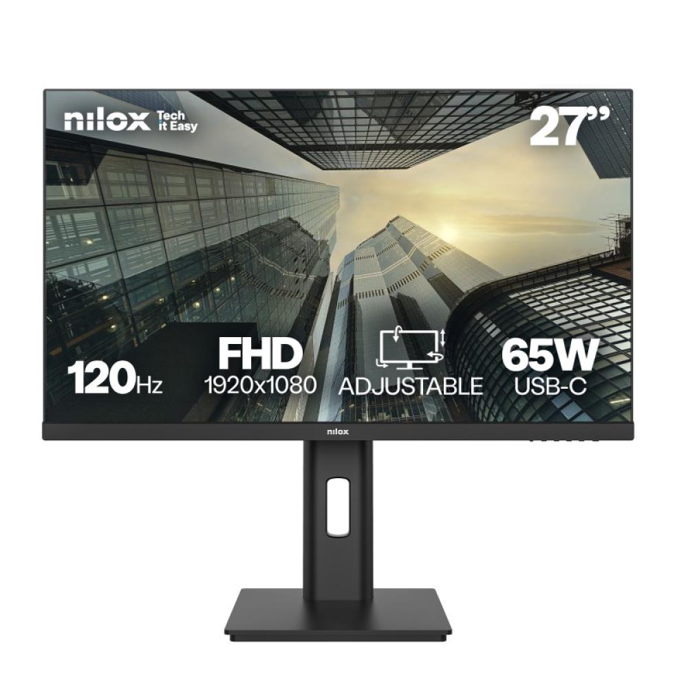 Nilox - MONITOR 27 IPS 120 HZ FHD pantalla para PC 68,6 cm (27") 1920 x 1080 Pixeles Full HD LCD Negro