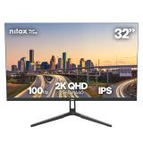 Nilox - MONITOR 32 IPS 100 HZ HDMI Y DP pantalla para PC 81,3 cm (32") 2560 x 1440 Pixeles Quad HD LCD Negro