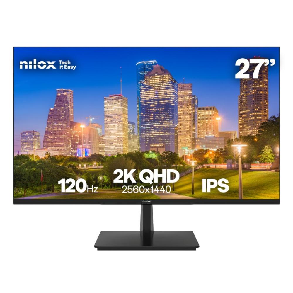 Nilox - MONITOR 27 2K IPS 120 HZ HDMI Y DP pantalla para PC 68,6 cm (27") 2560 x 1440 Pixeles Quad HD LCD Negro