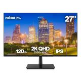 Nilox - MONITOR 27 2K IPS 120 HZ HDMI Y DP pantalla para PC 68,6 cm (27") 2560 x 1440 Pixeles Quad HD LCD Negro