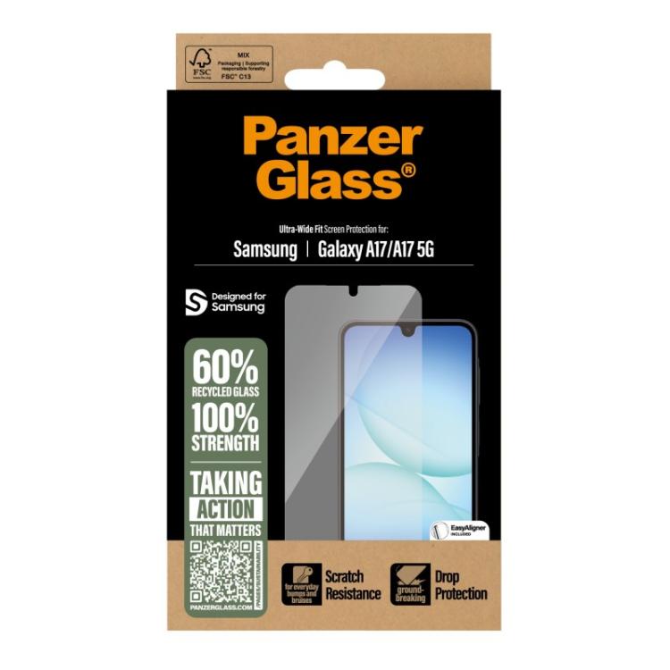 PanzerGlass - Screen Protector Samsung Galaxy A17 / A17 5G / Ultra-Wide Fit w. EasyAligner Protector de pantalla 1 pieza(s)