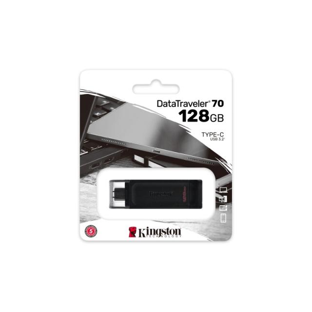 Kingston Technology - DataTraveler 128GB USB-C 3.2 Gen 1 70
