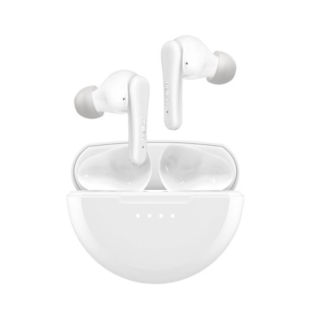 Belkin - SoundForm Rhythm Auriculares Inalámbrico y alámbrico Dentro de oído Llamadas/Música USB Tipo C Bluetooth Blanco