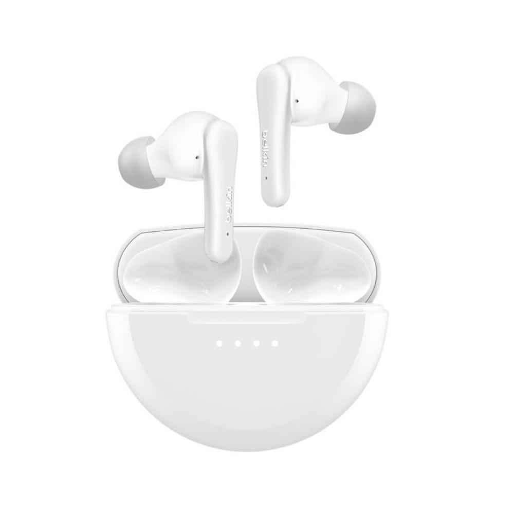 Belkin - SoundForm Rhythm Auriculares Inalámbrico y alámbrico Dentro de oído Llamadas/Música USB Tipo C Bluetooth Blanco