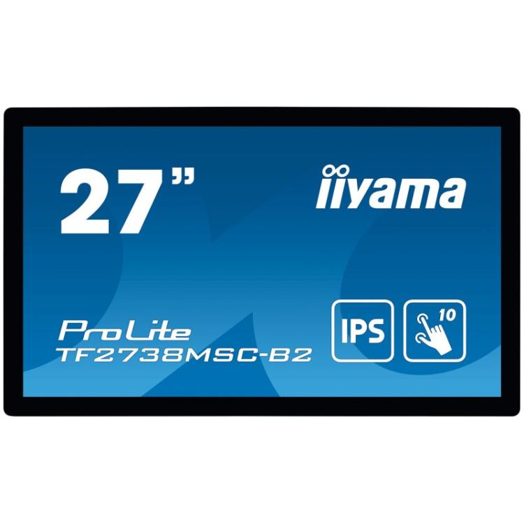 iiyama - ProLite TF2738MSC-B2 pantalla para PC 68,6 cm (27") 1920 x 1080 Pixeles Full HD LED Pantalla táctil Multi-usuario Negro