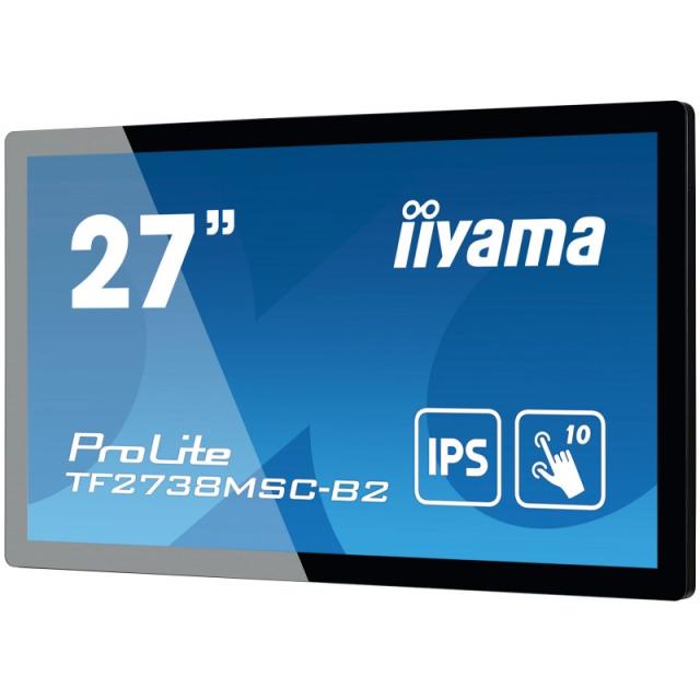 iiyama - ProLite TF2738MSC-B2 pantalla para PC 68,6 cm (27") 1920 x 1080 Pixeles Full HD LED Pantalla táctil Multi-usuario Negro