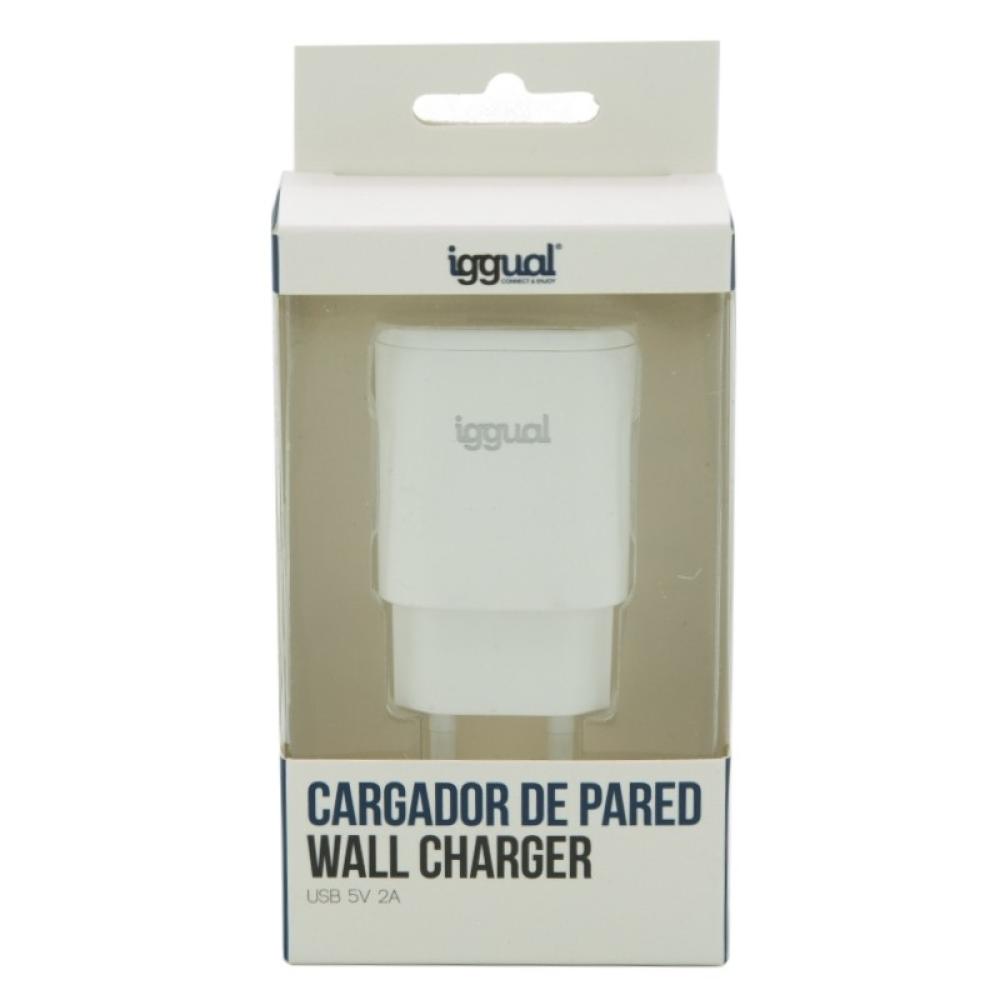 iggual - Cargador de pared 1xUSB 5V/2A (10W)