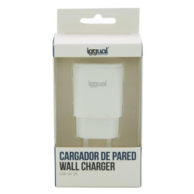 iggual - Cargador de pared 1xUSB 5V/2A (10W)