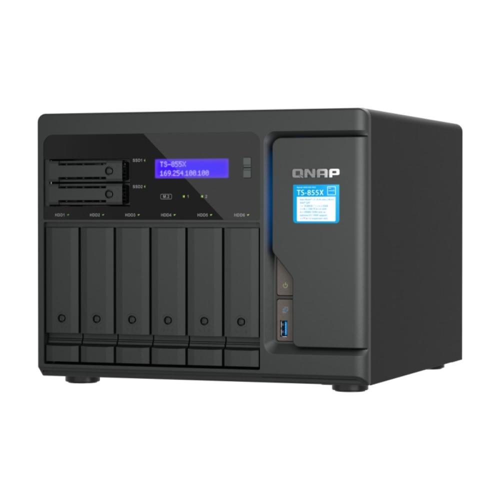 QNAP - TS-855X SAN Torre Intel Atom® C5125 8 GB DDR4 0 TB QNAP QTS Negro