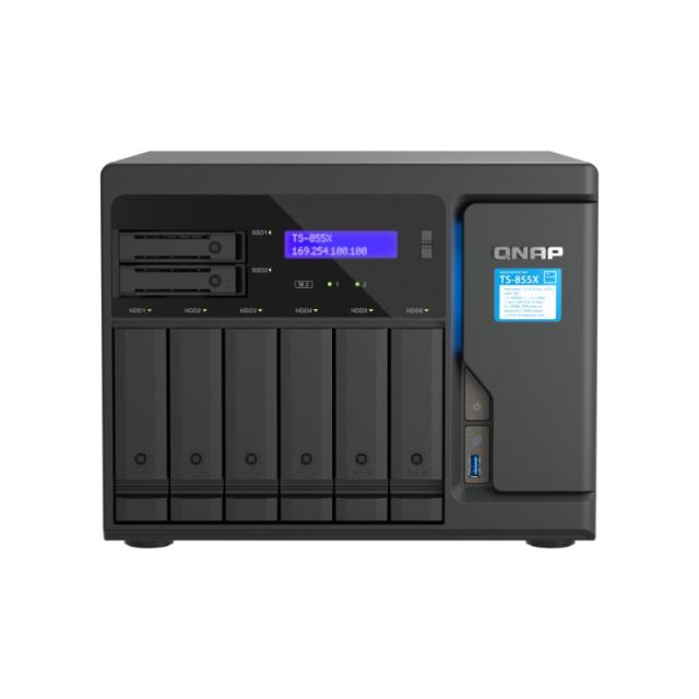 QNAP - TS-855X SAN Torre Intel Atom® C5125 8 GB DDR4 0 TB QNAP QTS Negro