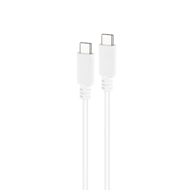 Nanocable - Cable USB 2.0 3A, tipo USB-C/M-USB-C/M, Blanco, 1.5 m