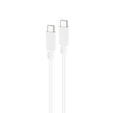Nanocable - Cable USB 2.0 3A, tipo USB-C/M-USB-C/M, Blanco, 1.5 m