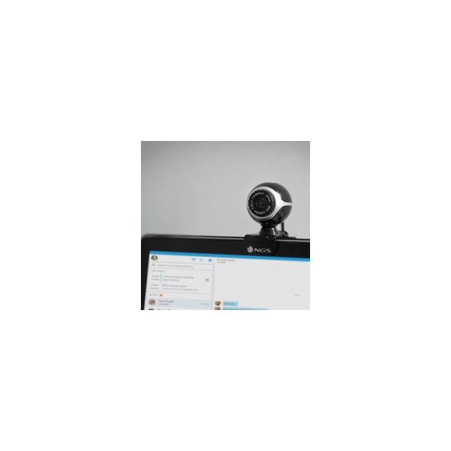 NGS - Xpresscam300 cámara web 8 MP 1920 x 1080 Pixeles USB 2.0 Negro, Plata