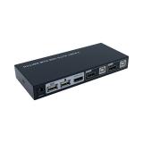 AISENS - Conmutador KVM HDMI 4K@60HZ USB 1U-2PC con fuente alimentación, Negro