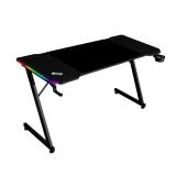 Mars Gaming - MGD-X140RGB, Mesa Gaming Ergonómica, Iluminación ARGB con Mando, Fibra de Carbono, Alfombrilla XXL, S - MGDX140RGB
